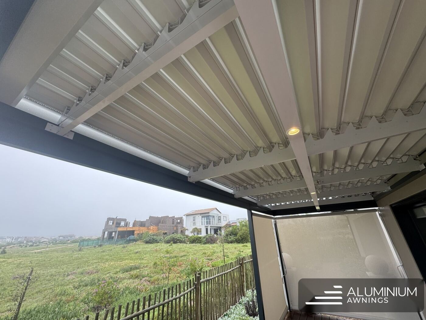 Charcoal louvre roof downlights langebaan