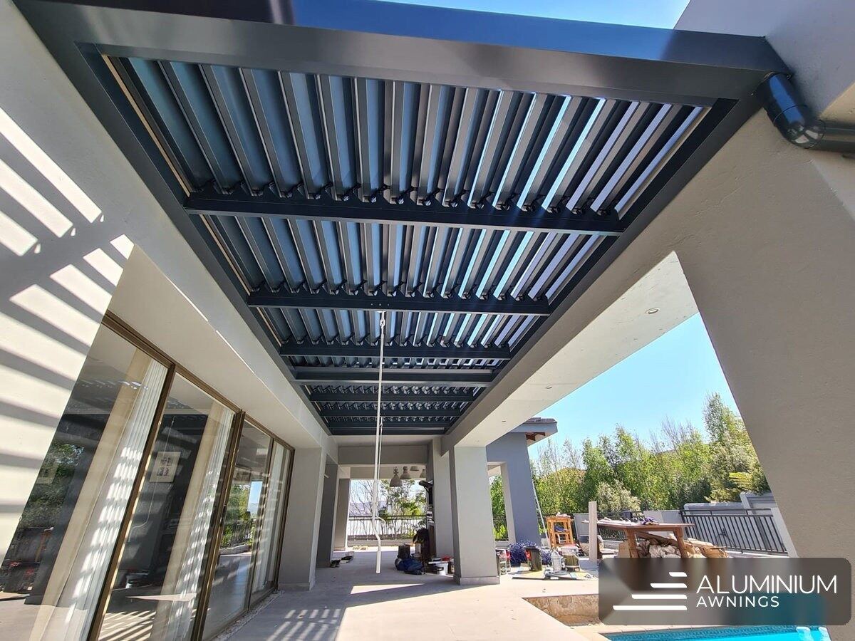 Charcoal louvre roof stellenbosch