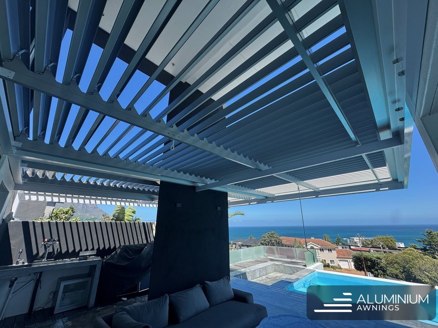 Aluminium Louvre Roof, Camps Bay, Cape Town