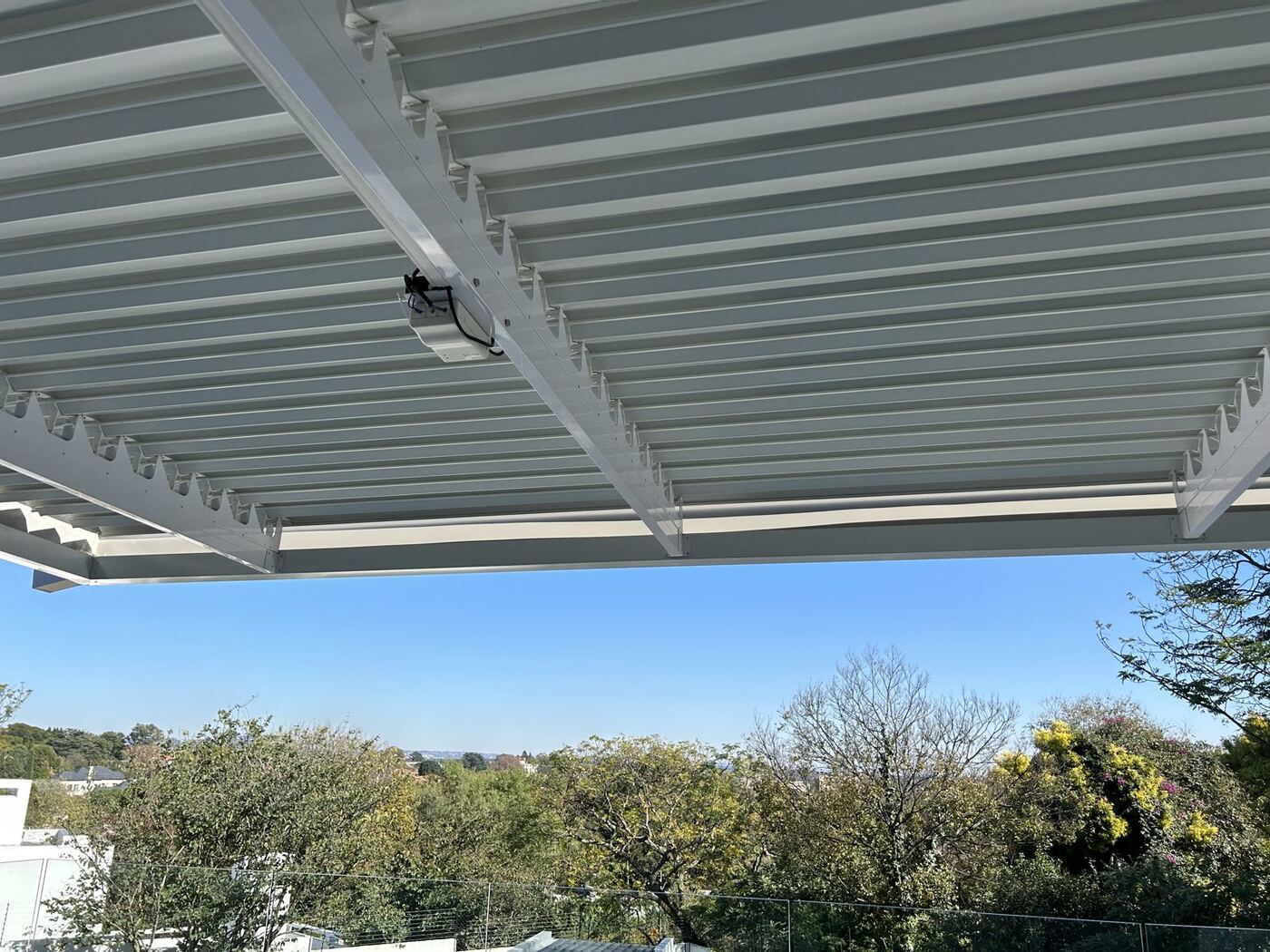 White Louvre Roof, Gardens — view 3.