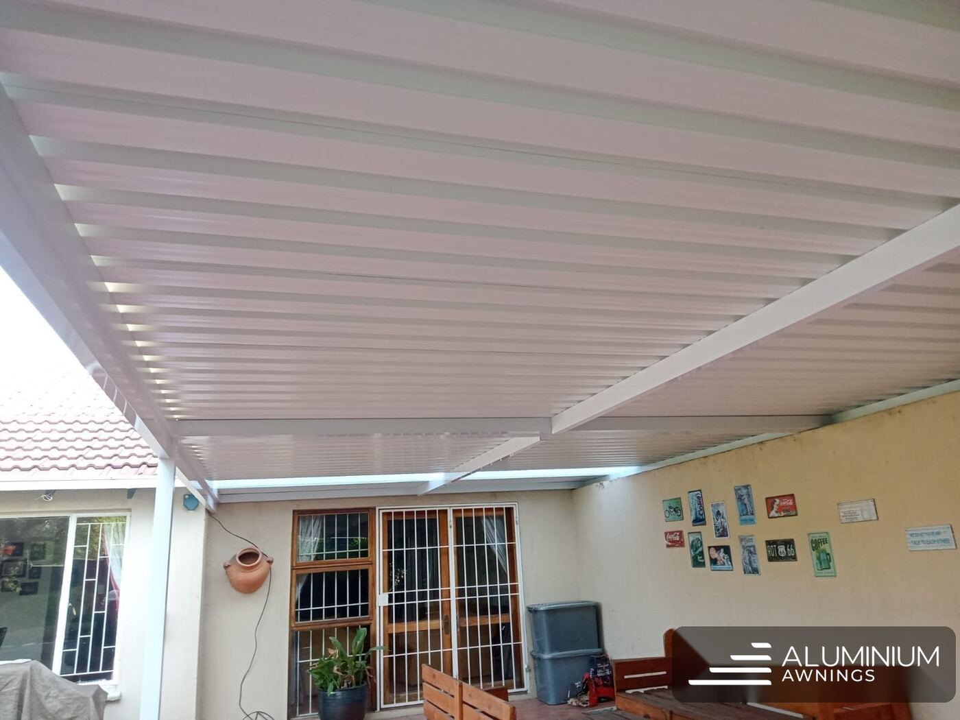 IBR profile aluminium fixed awning